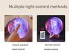 3D Moon Lamp with USB Charging, Remote Control, and Painted Planet Design - Creative Starry Sky Night Light Table Lamp.