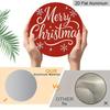 2D Flat, 1pc Vintage Aluminum Round Sign - Red Merry Christmas Quote, Rustic Vintage Home Garden Office Wall Decor, Suitable for Porches, Living