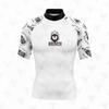 Rash Guard a Maniche Corte da Uomo con Protezione UV Costumi da Bagno Sport Acquatici Surf Subacquea Asciugatura Rapida Vestibilità a Compressione