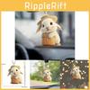 Cute Cartoon Acrylic Bunny Decoration For Christmas Car Rearview Mirror Ornament