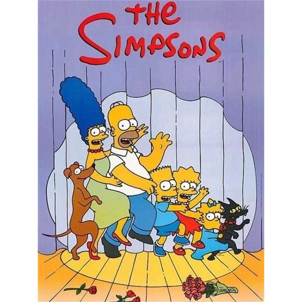 

Disney Diamond Painting Simpsons Theme Painting Cross Stitch Hanging Print Puzzle Mosaic Embroidery Home Decor 5D DIY Art Brand New Round 20x30cm