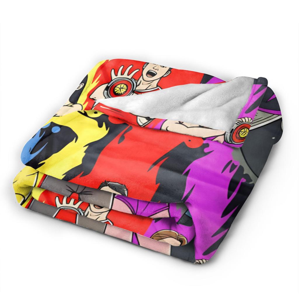 M-Mighty Morphin Blankets Quality Warm Cartoon P-Power Rangers Throw Blanket Winter Travel Couch Chair Graphic Bedspread