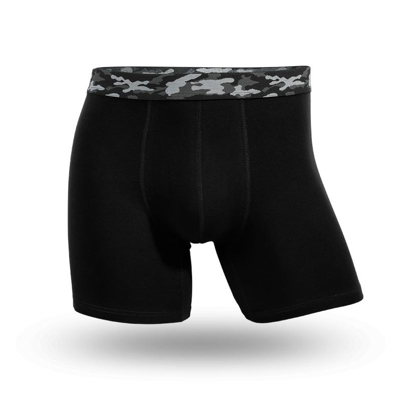 Men's Anti-Friction Cotton Boxer Briefs - Large Size, Breathable for Sports and Running
