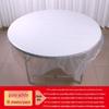 Disposable Plastic Wedding Round Tablecloth with Drawstring