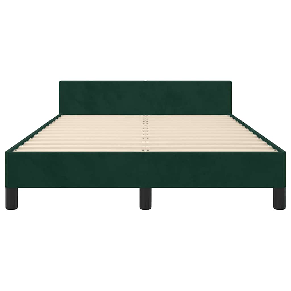 Bed Frame (No Mattress) Dark Green 120x200 cm Velvet