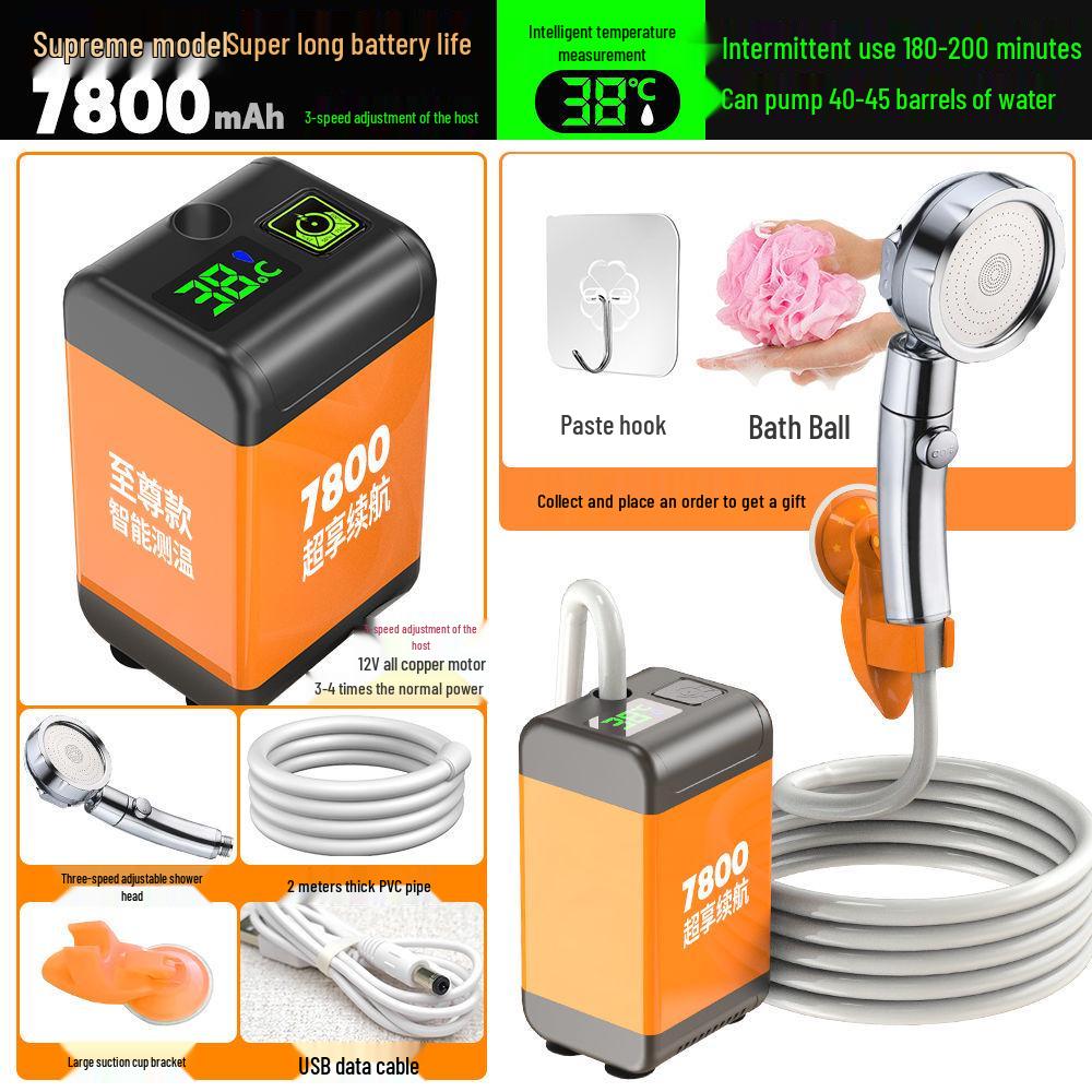 Rural Country Portable Electric Shower Head for Outdoor Use