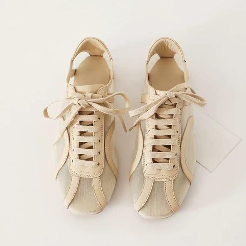 Fashion Breathable Soft Bottom Mesh Women's Sneakers Fashion Lace-up Flats High Quality Light Comfortable Casual Sports Shoes for Women