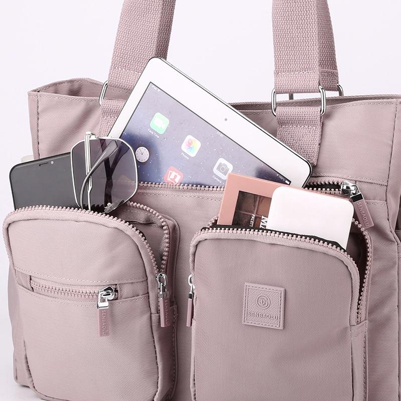 Skulderveske Dame Nylon Crossbody Bag Stor kapasitet Mors veske