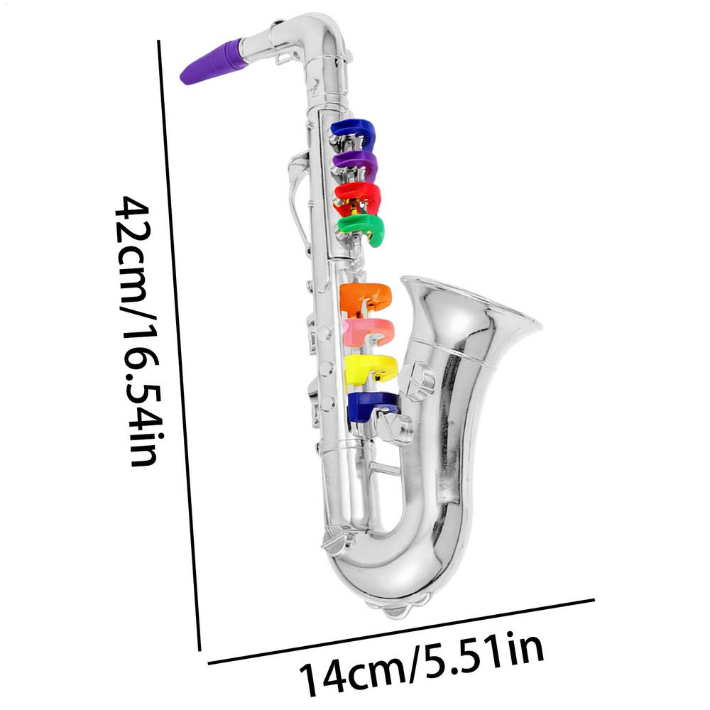 Kids Toy Saxophone Playable Musical Instrument Educational Lightweight Sax For Beginners, Party Birthday School Performance