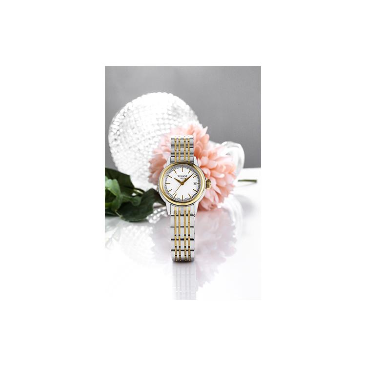 Tissot Cason Collection Quarzwerk 30m Wasserdichtigkeit Damenuhr 28,5mm*29,5mm Weißes Zifferblatt T085.210.22.011.00