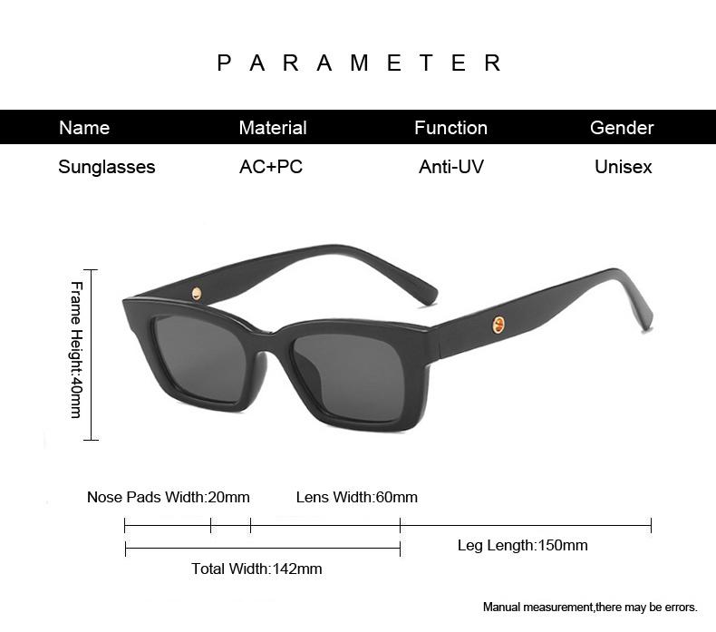 Vintage Square Sunglasses Woman Retro Brand Designer Sun Glasses Female Fashion Small Frame Points Lady Cat Eye