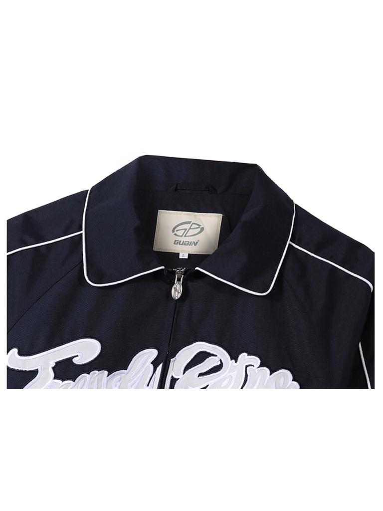 Gubin Big Logo Piping Blouson - Navy