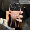 Blue gradient camellia For iPhone 17 16 15 14 Pro 13 Plus 12 mini 11 Pro Max XR X S 7 8 Elliptical Tempered Glass Phone Case