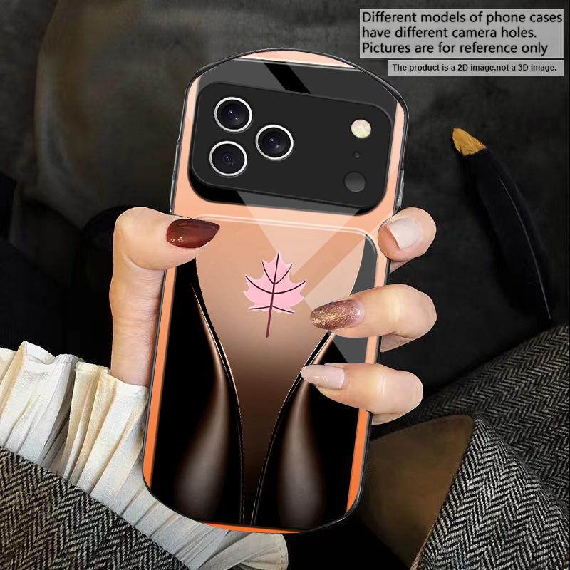 Blue gradient camellia For iPhone 17 16 15 14 Pro 13 Plus 12 mini 11 Pro Max XR X S 7 8 Elliptical Tempered Glass Phone Case