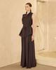 PADO SEOUL Pleated Maxi Culottes Charcoal