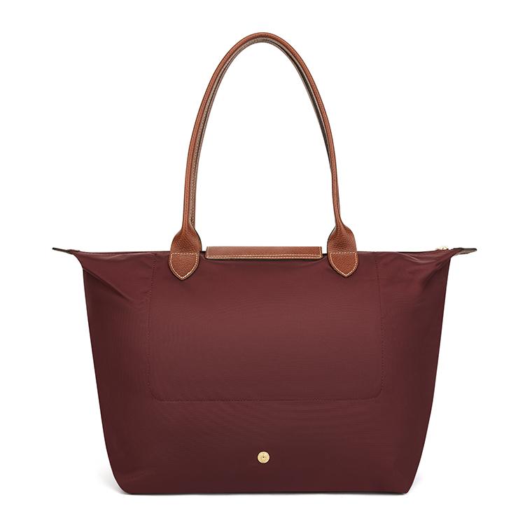Longchamp Le Pliage Double Handle Zipper Closure Recycled Canvas Tote Shoulder Bag Women Bags Brown 1899089P87