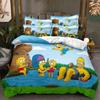 Pattern Simpsons The Digital Print Duvet Cover Pillowcase Set Bedding Bedroom