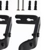 3PCS Adjustable Curtain Rod Brackets Iron Curtain Rod Support Hanger for Wall Black