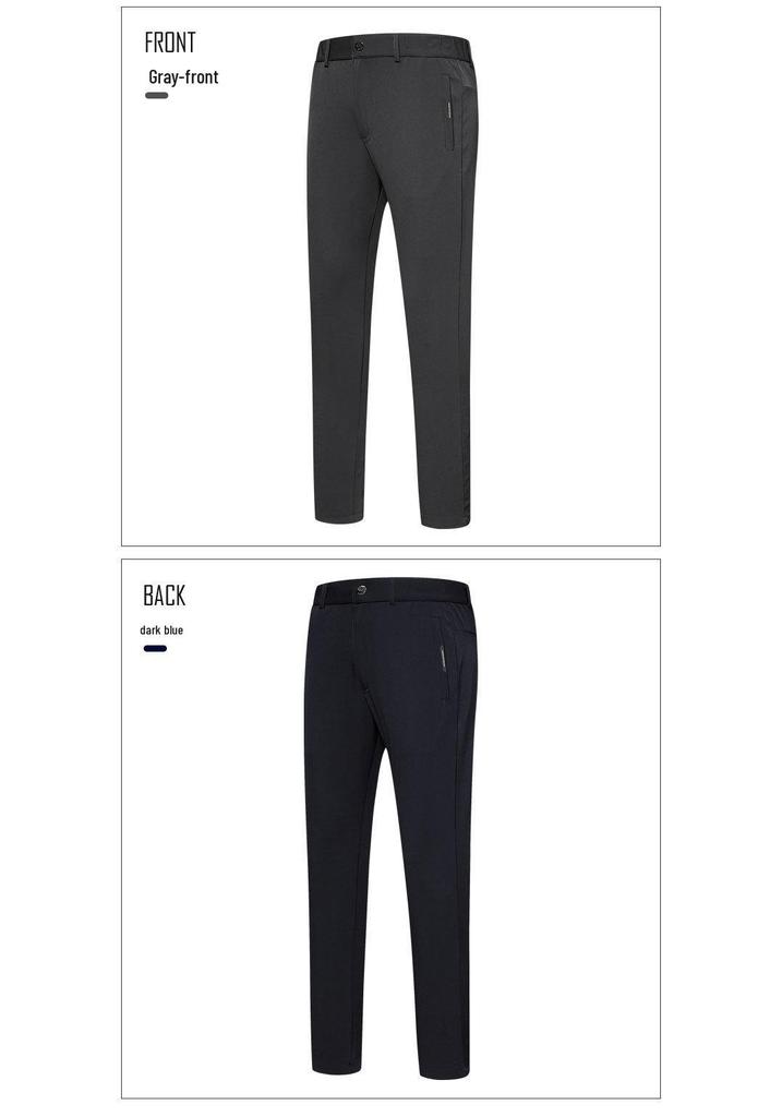 Men's Quick-Dry Sports Casual Pants with Zipper Pockets - Plus Size, Loose Fit, Straight Leg, 2023 Spring/Autumn Collection