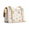 Coach Klare 21 Floral Print Flap Chain Leather Accordion Shoulder Crossbody Bag Small Women bags White C4090-IMCAH