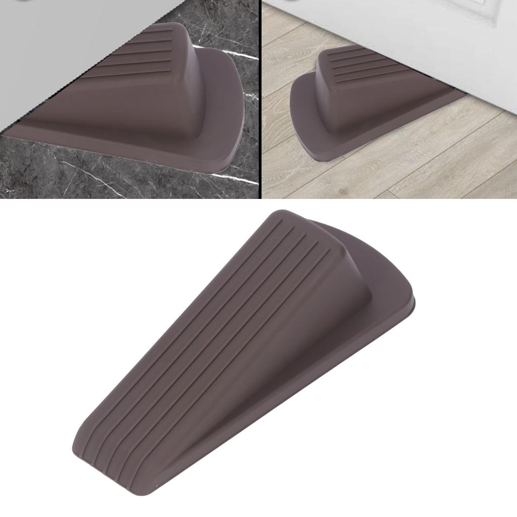 10Pcs Brown Door Stopper Set Convenient Practical Robust No Deformation Door Stop Wedge Kit for Home