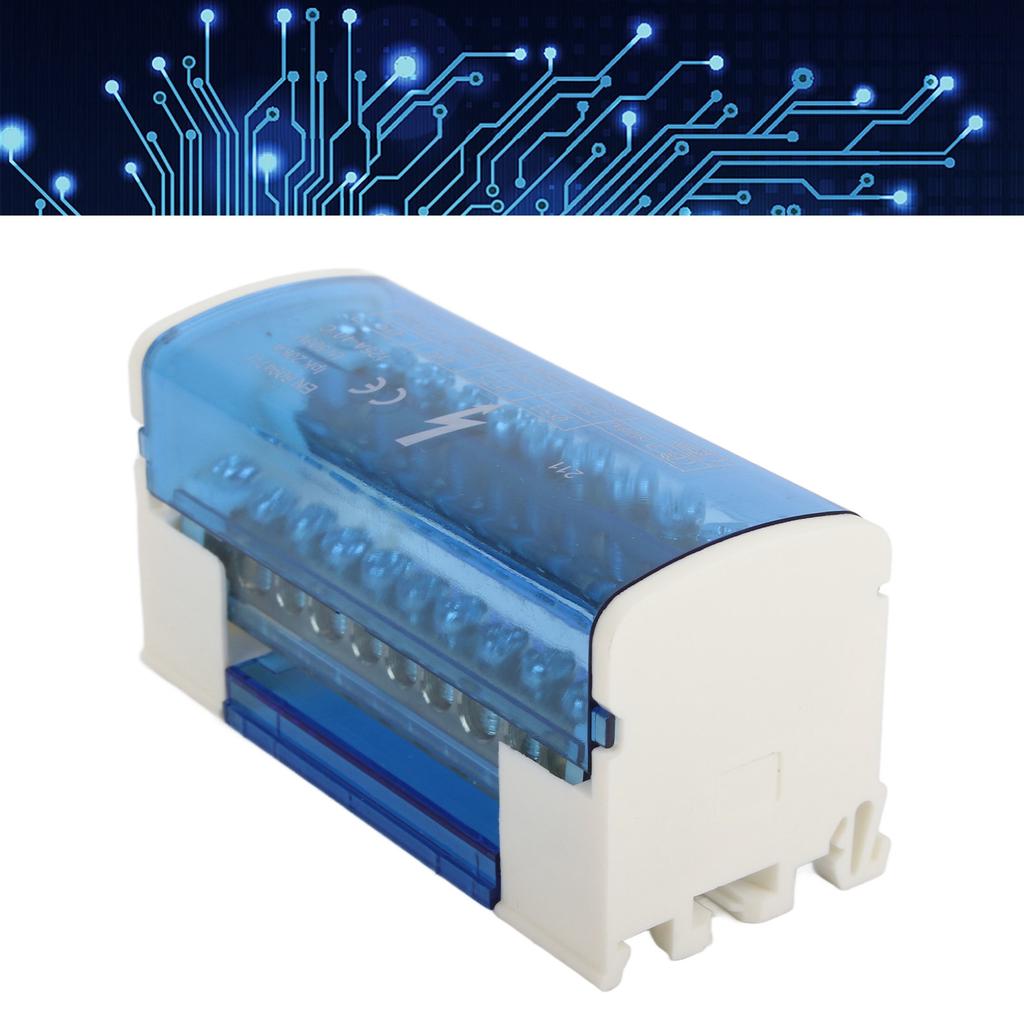 Zaciskowa Puszka Rozdzielcza 2-stopniowa Jednofazowa Szyna DIN z Przezroczystą Pyłoszczelną 211