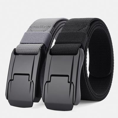 Herren Outdoor Taktischer Gürtel Zinklegierung Knopfkopf Elastischer Gürtel Gürtel Gürtel Herren