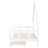 Children s Bed with Drawers White 90x200 cm Solid Pine Wood