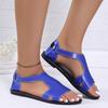 Flat Sandals for Women In Summer, Round Toe, Exposed Toe, Side Empty Fish Mouth, Wearing Oversized Women's Sandals Outside