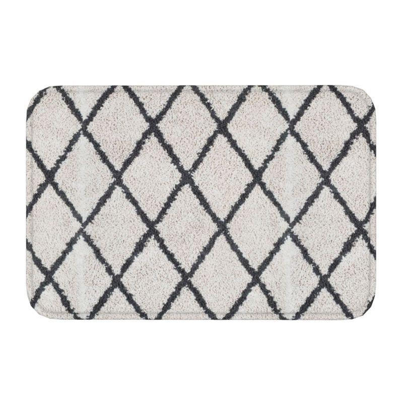 Rose Gold And Gray Geometric Pattern Floor Door Kitchen Bath Mats Anti-Slip Outdoor Abstract Doormat Toilet Entrance Rug Carpet