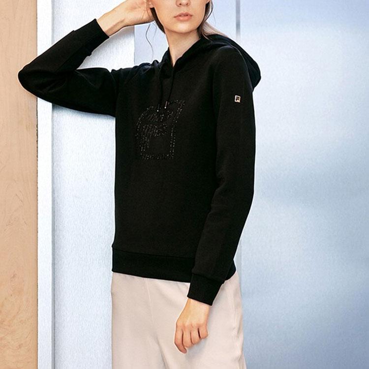 New FILA Sweatshirts Women's Black F11W048212FBK