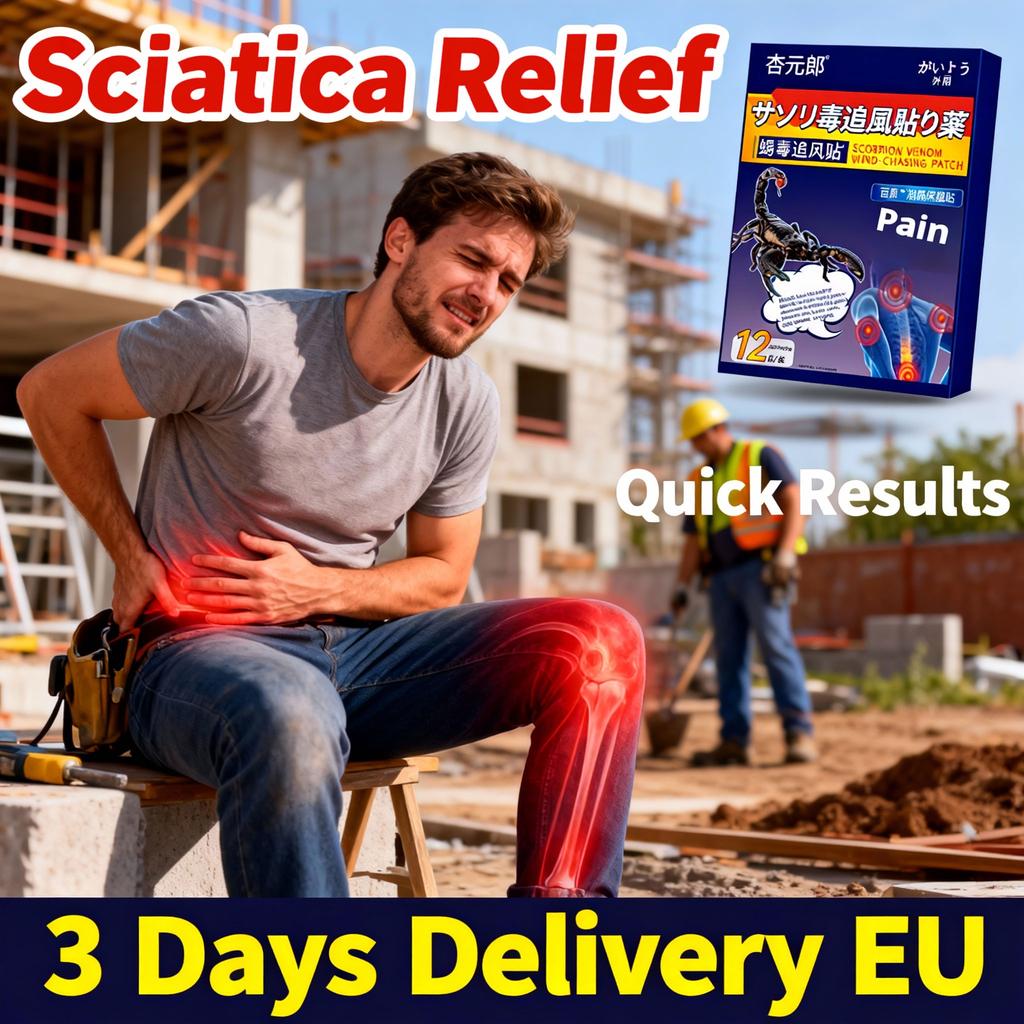 Natural Herbal Sciatica Patch - Gentle Skin-Safe Lower Back Pain Relief
