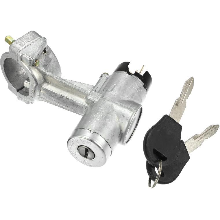 ACROPIX Ignition Switch Cylinder Lock Assembly Fit for Nissan 720 - Pack of 3 Silver Tone