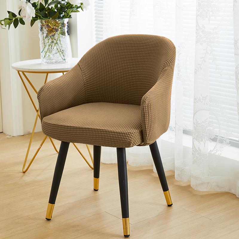 2PCS Solid Color High Armchair Slipcover Cover Stretch Dining Chair Cover Dustproof Anti-dirt Pets Kids Seat Case for Wedding