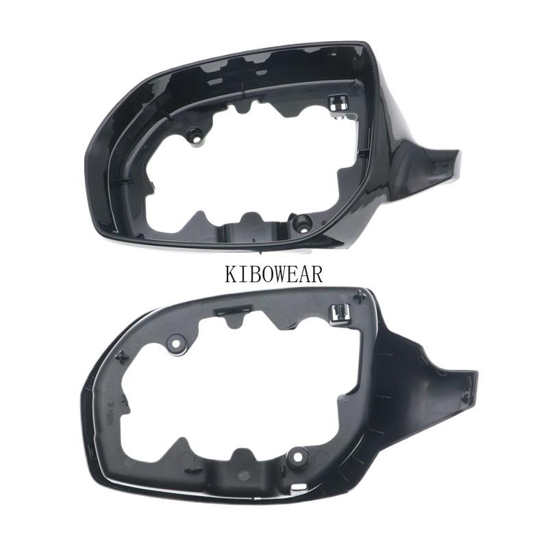1pc Glossy Side Mirror Frame Holder For Hyundai Grand Santa Fe XL 2017 2018 Without Camera Hole
