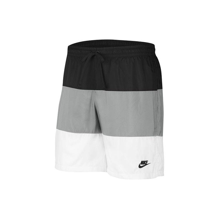 Nike Sportswear City Edition Multicolor Woven Breathable Casual Shorts Black White Gray Men s CJ4488-010 XL