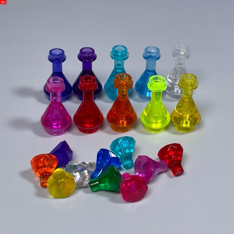 

MOC Blocks 93549pb01 2608pb01 stone gem jewel Utensil Trans Erlenmeyer Flask Bottle Lab Medical Construction Bricks Children Playthings