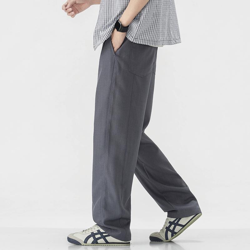 Spring New Old Money Wind Light Business Pants Men's Trendy Brand Versatile Loose Wide Leg Straight Casual Pants