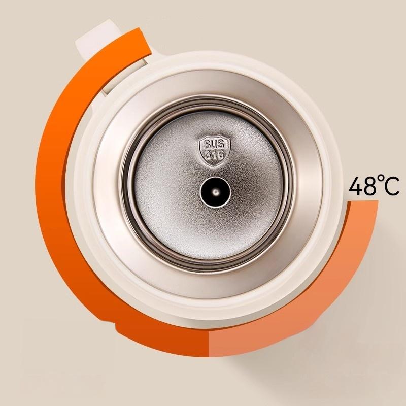 GIANXI 820ML Edelstahl Thermoflasche Minimalistischer Stil Tragbare Kalt-Warm-Wasserflasche Hohe Kapazität Vakuumflaschen