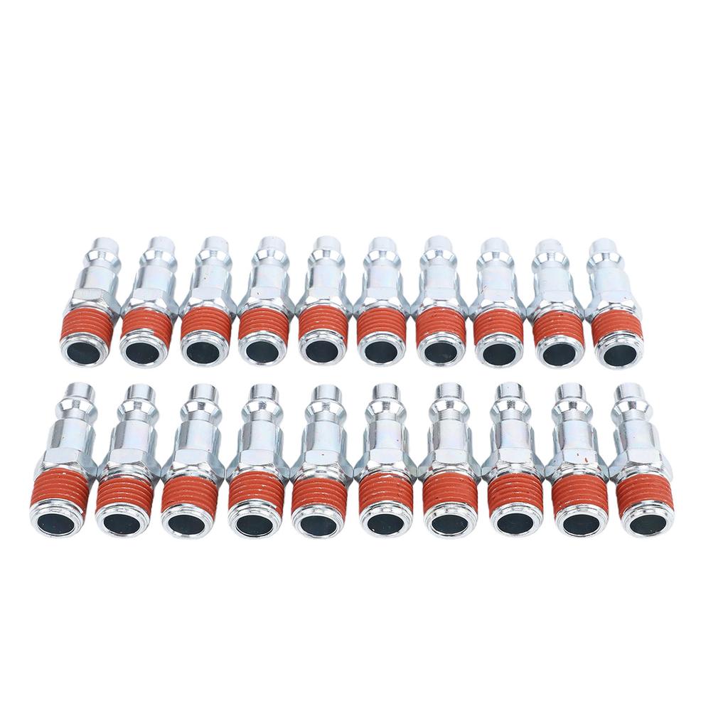 20PCS Industrial Air Plugs 1 4 Inch NPT Male Thread Quick Connect Adapters for Air Compressors Pneumatic Tools
