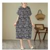 Navy Knee-length Mid-length Mom Temperament Dresses