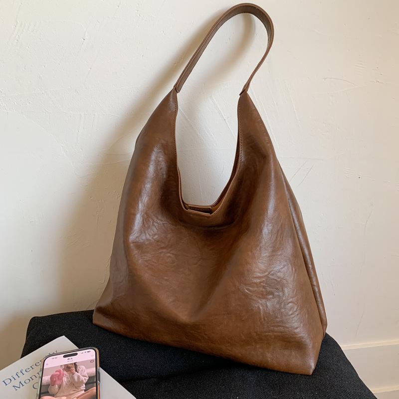 Retro Bag Women's Large-capacity New Summer Versatile Simple Shoulder Mother and Child Bag Commuter Tote Bag