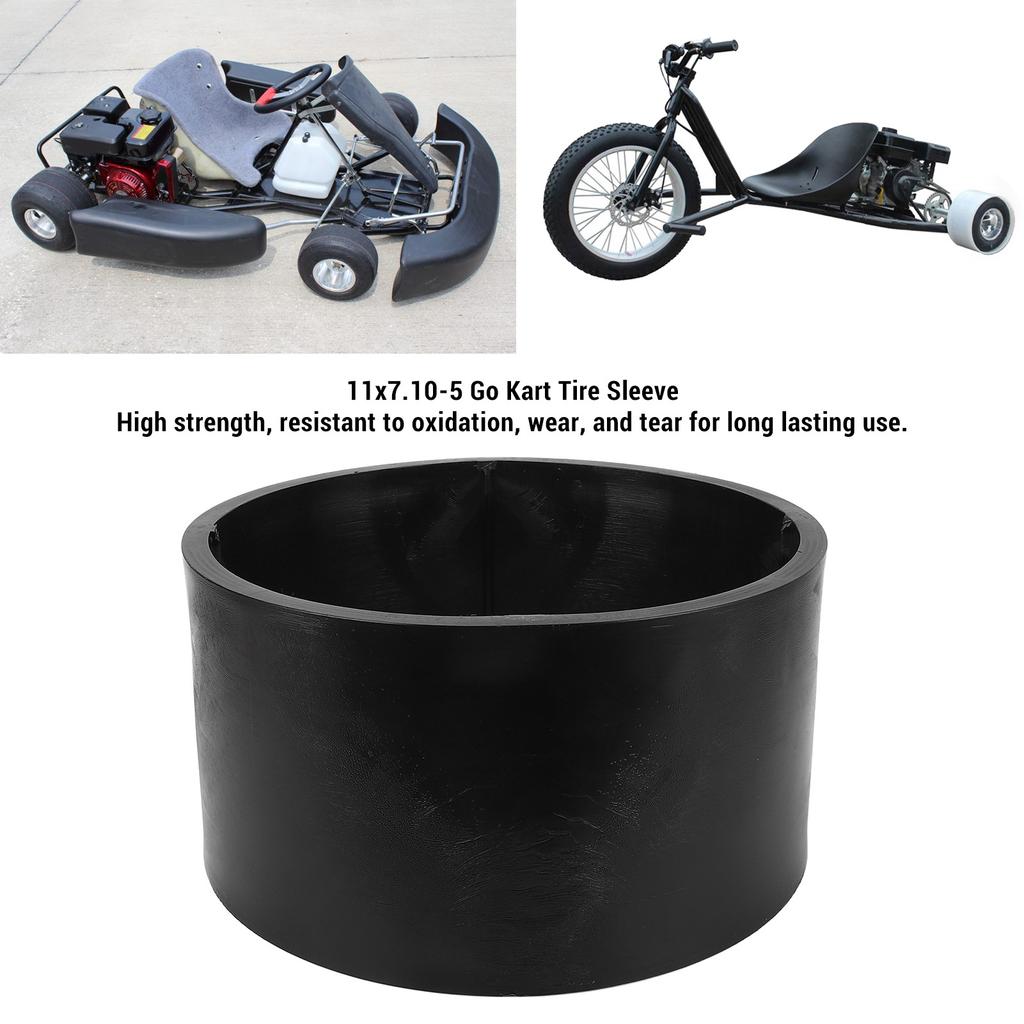 Go Kart Drift Tire Sleeve Easy Installation Less Traction Smoother Ride 11x7.10-5 Go Kart PVC Tire Sleeve for Drifting Scooter