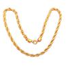 10mm Sand Gold Twisted Dragon Bone Necklace, Men's Fashion Clavicle Chain, Gold-Plated Jewelry