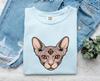 Sphynx Kitten Shirt Boho Chic Witchcraft Gift Women Ink Tee Hairless Cat T-Shirt Bohemian Fan Tattoo Tshirt Occult Graphic Retro Sacred