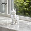 Showcase Cat Decor 3D Printed Statue with Wavy Fur Modern Sitting Figurine for Desktop Ornament Bookshelf Decor Minimalist Art Sculpture Home