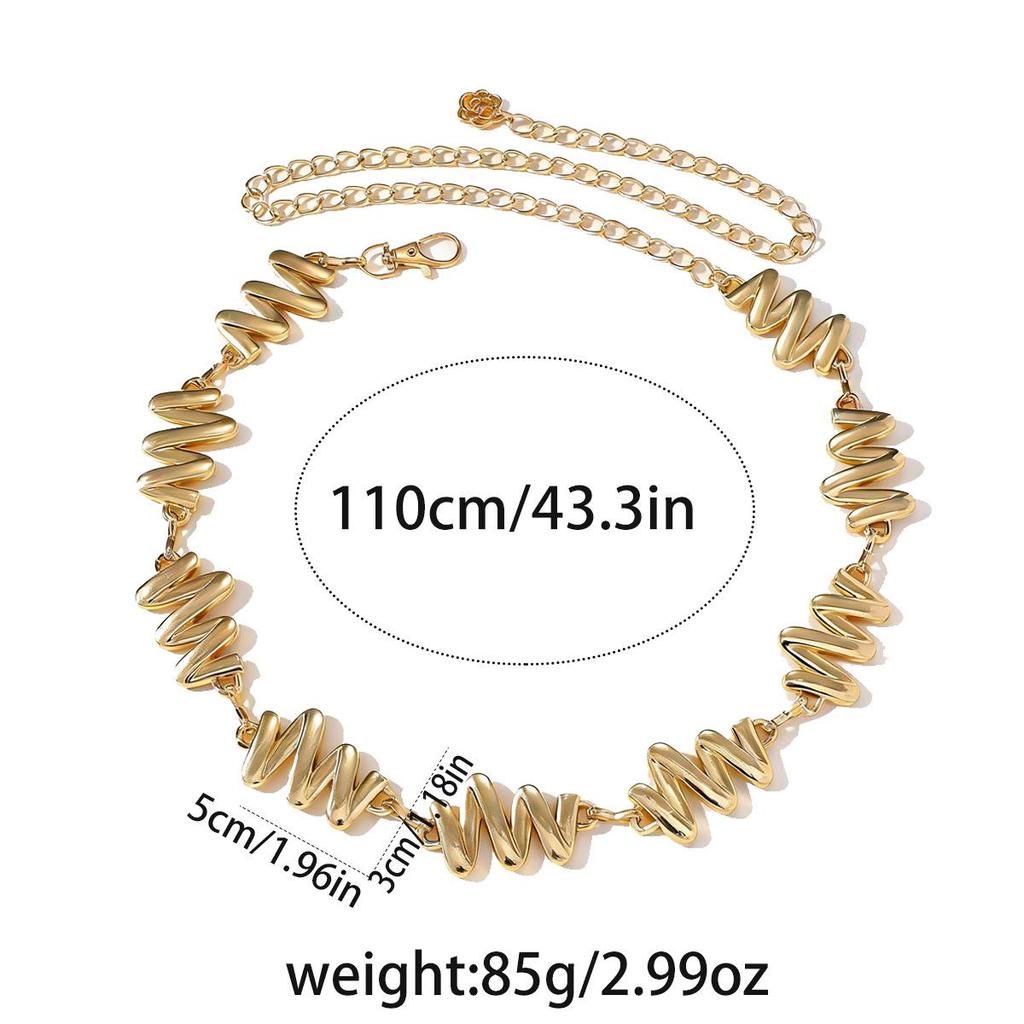Bohemian Retro Metal Waist Chain for Women - Ethnic Style Body Jewelry