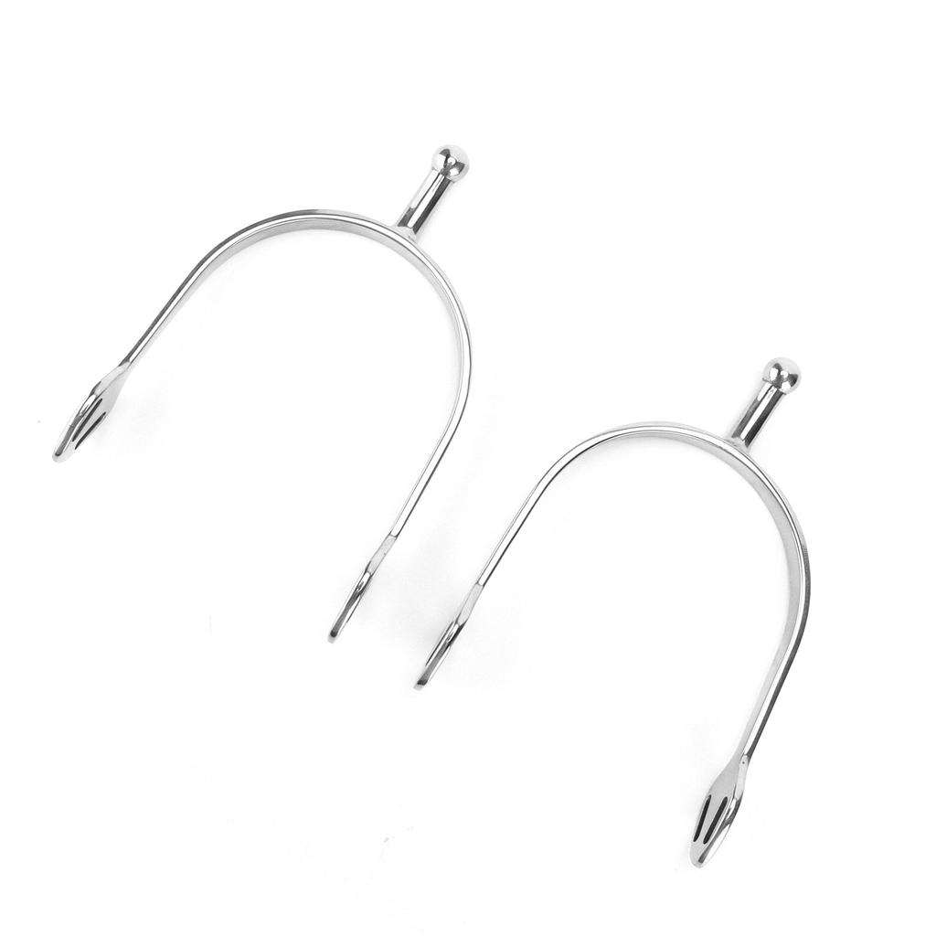 Stainless Steel Horse Spurs Round Head English Spur Harmless to The Horse for Horsemanship Lovers