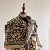 WTEMPO 1PC American Retro Fashion Windproof Leopard Printed Scarf Fall Winter Warm Commuting Party Club Cold-proof Scarf