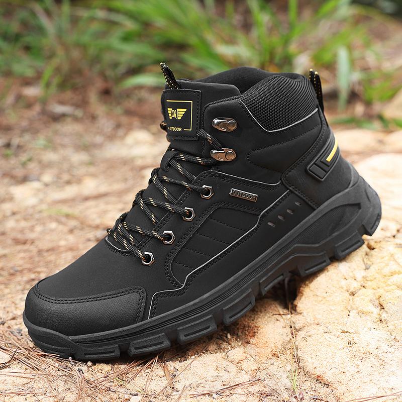 High-Top Outdoor Hiking and Mountaineering Shoes, Wear-resistant and Anti-Slip High-Top Boots, Men's Casual Hiking Shoes